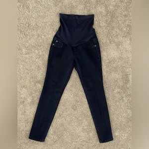 Indigo Blue Dark Wash Skinny Maternity Jeans - Size PS